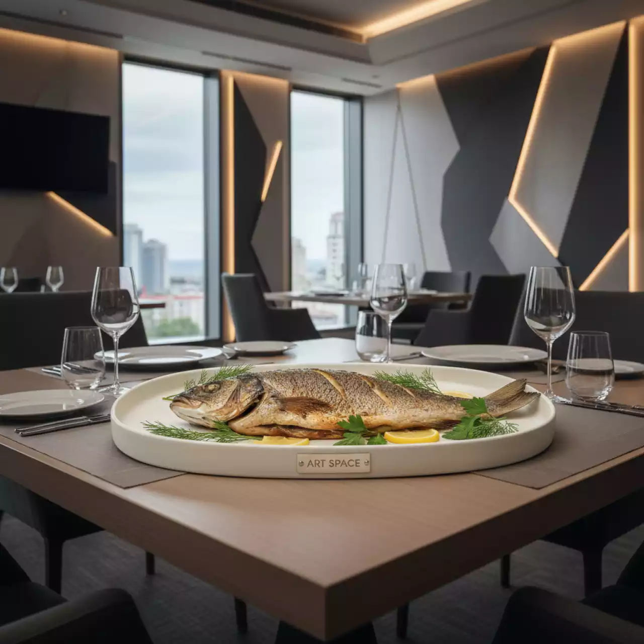 Аренда Блюдо для рыбы Regina 45х22 см в Pullman Sochi Centre — ART SPACE