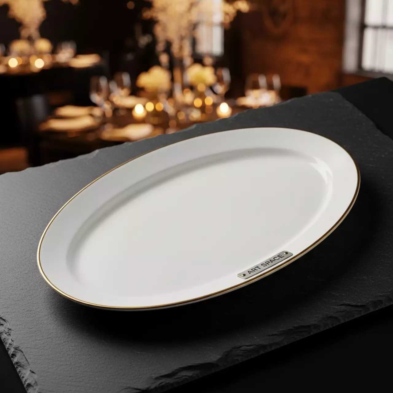 Аренда Блюдо Джорджия Gold овальное 28х20 см в санатории «Октябрьский» — ART SPACE