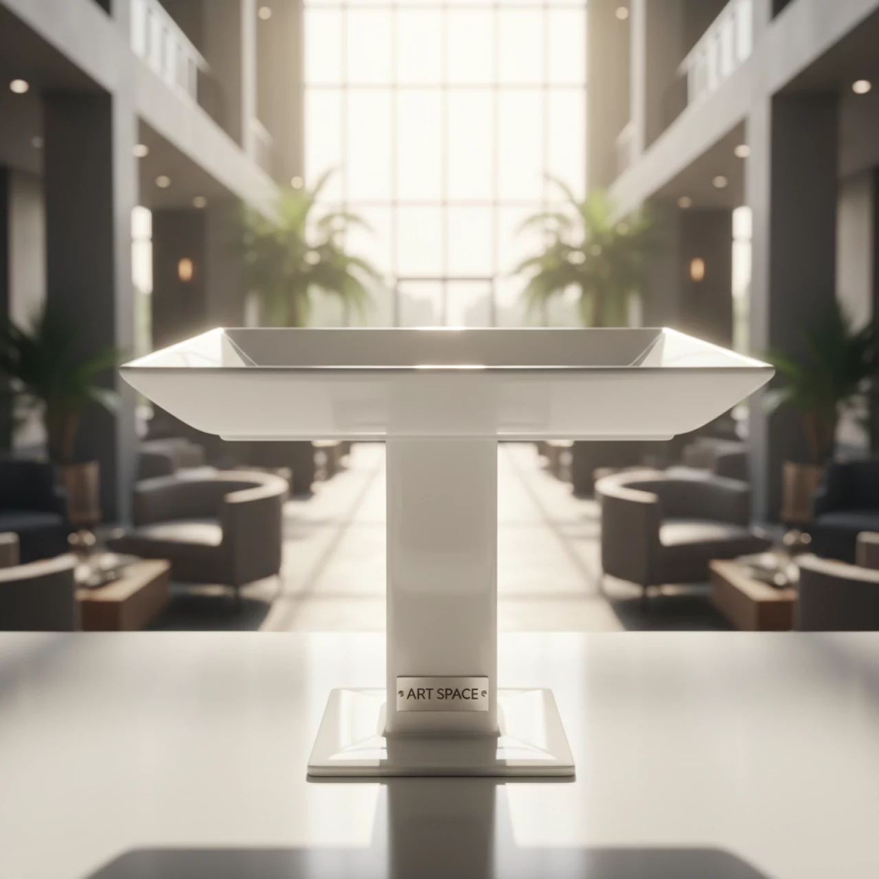 Аренда Блюдо фуршетное на ножке Steelite 37х37 см высота 23 см в Gamma Sirius — ART SPACE