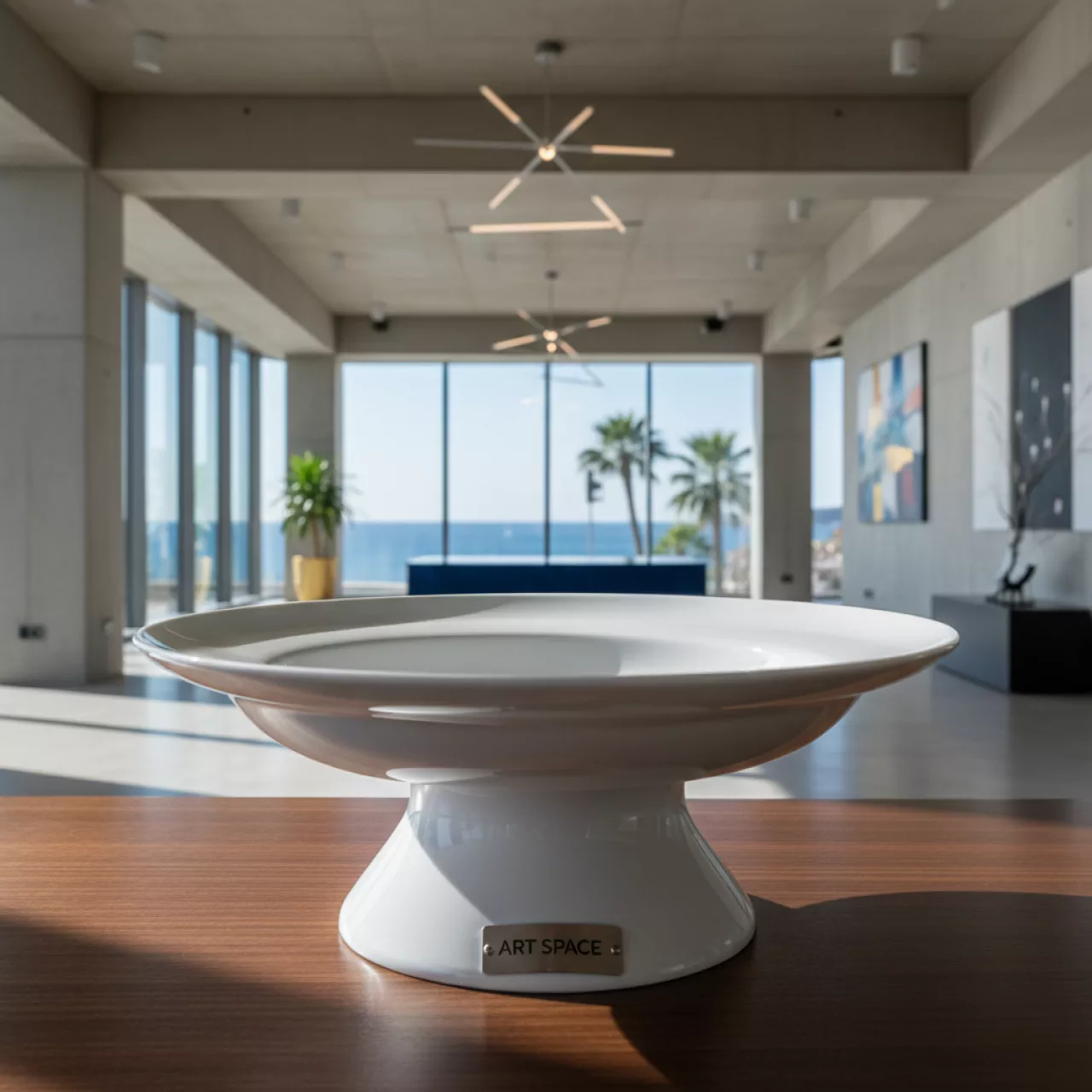 Аренда Блюдо фуршетное на ножке Steelite Spyro 370х370 мм в Swissôtel Resort Sochi Kamelia — ART SPACE