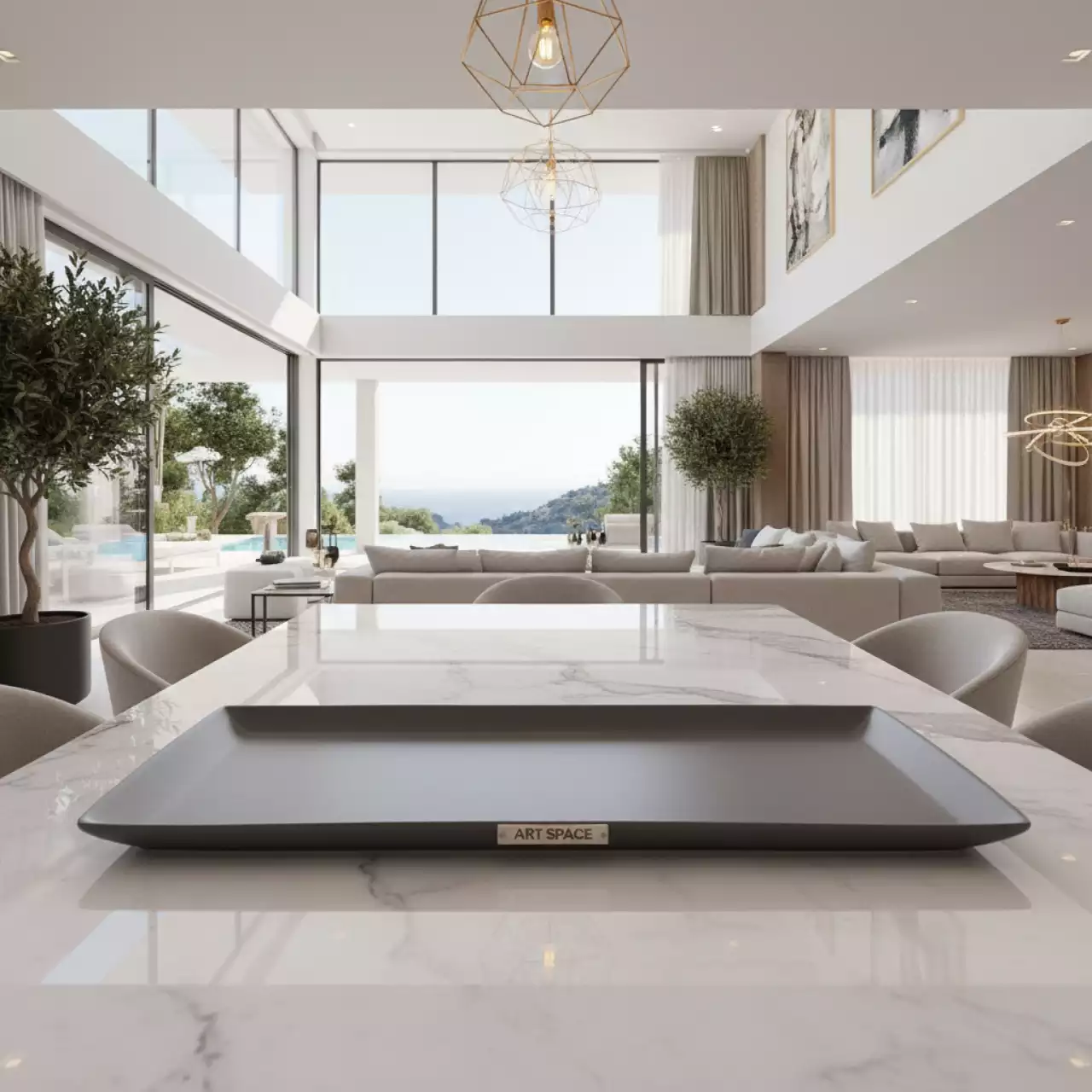 Аренда Блюдо Gray прямоугольное 30х14 см на вилле «Анна» — ART SPACE