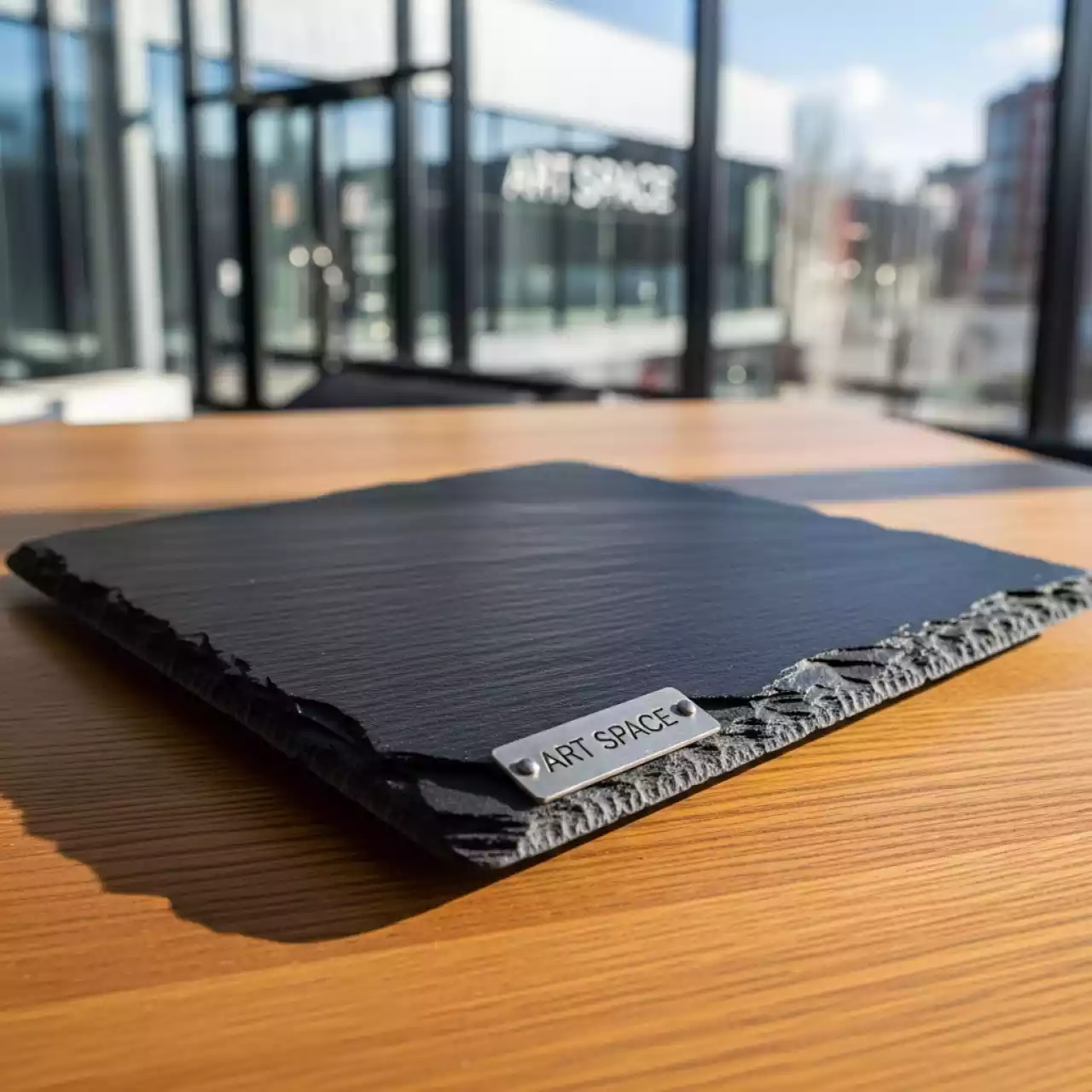 Аренда Блюдо квадратное для подачи сланец черный 250х250 мм в ледовом дворце «Роза Хутор» — ART SPACE