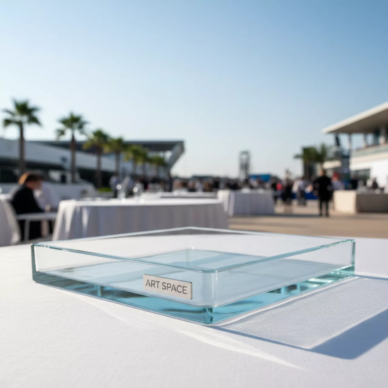 Аренда Блюдо квадратное прозрачное на Сочи Автодроме — ART SPACE