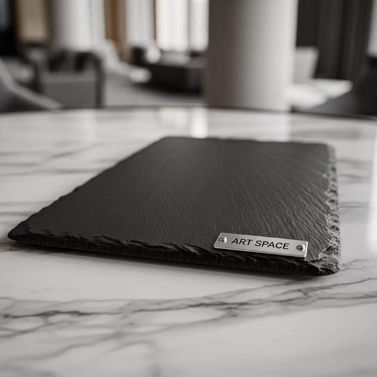 Аренда Блюдо прямоугольное для подачи сланец черное 115х80 мм в Novotel Resort — ART SPACE