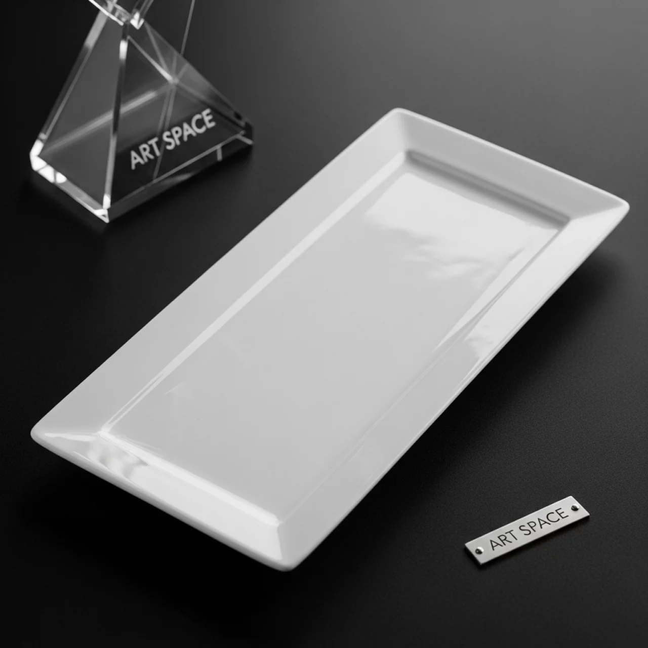 Аренда Блюдо прямоугольное Kunst Werk 300х200 мм в ледовом дворце «Роза Хутор» — ART SPACE