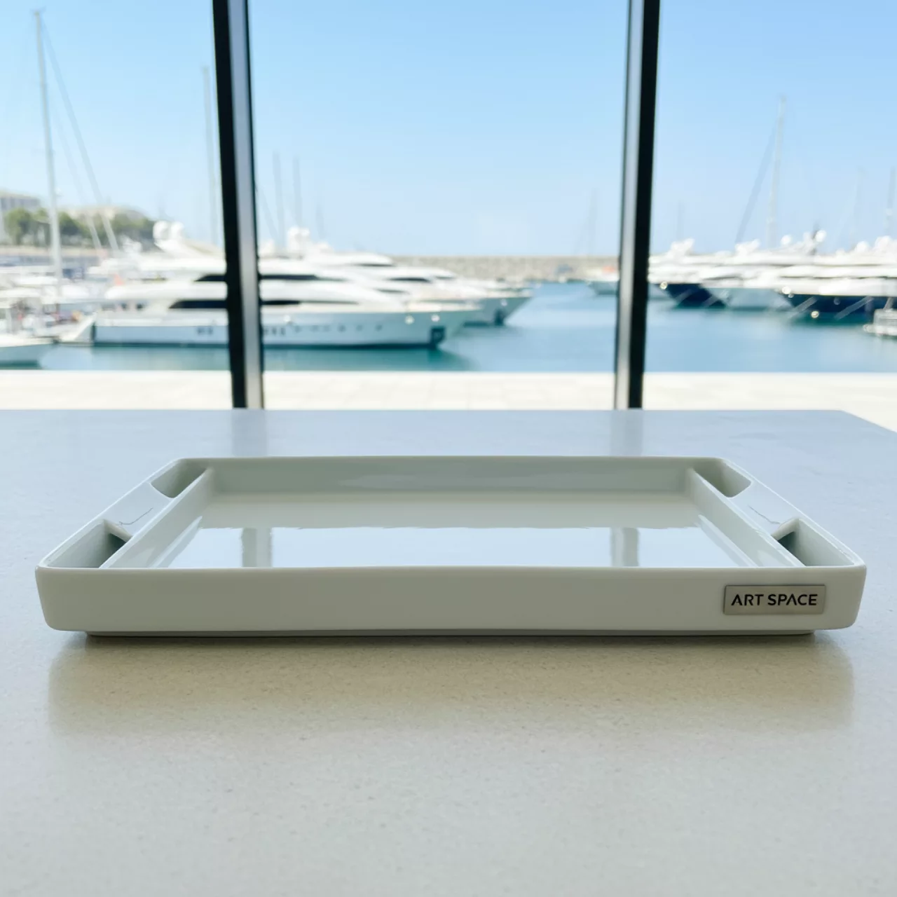 Аренда Блюдо прямоугольное плоское 385х235 мм с выемками для ложек в зале «Чайка» (Морпорт) — ART SPACE