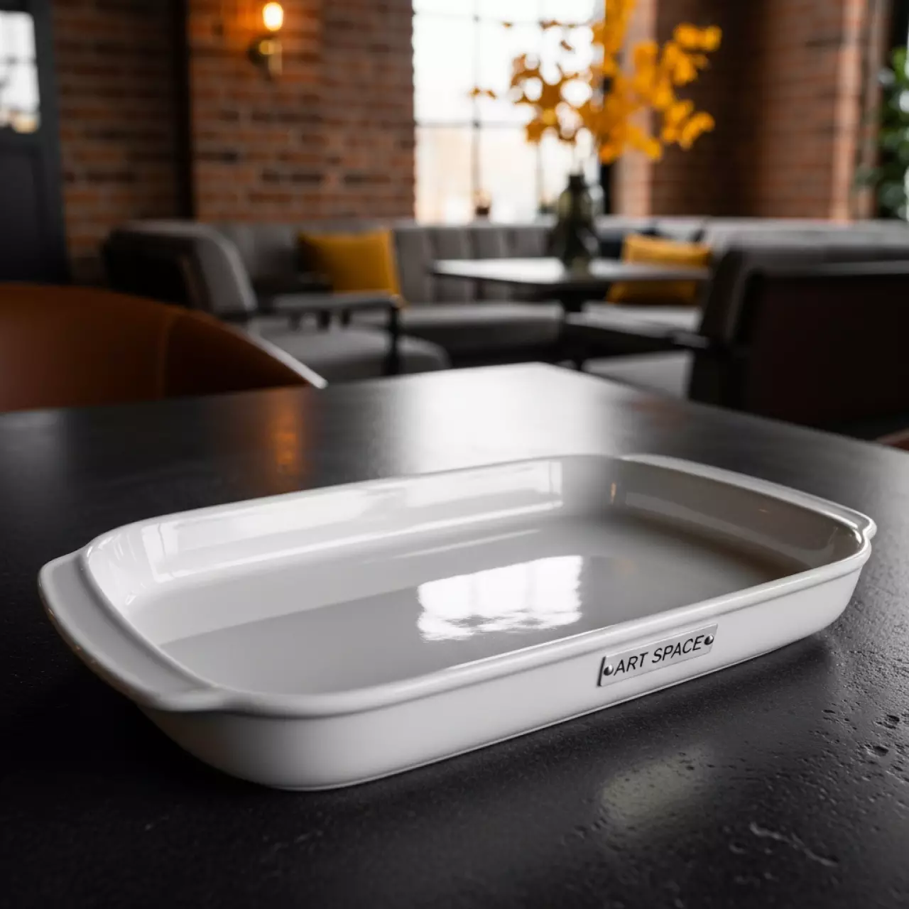 Аренда Блюдо закругленное с бортами малое Lubiana 320х210 мм в Boutique Hotel PORTUM 1905 — ART SPACE