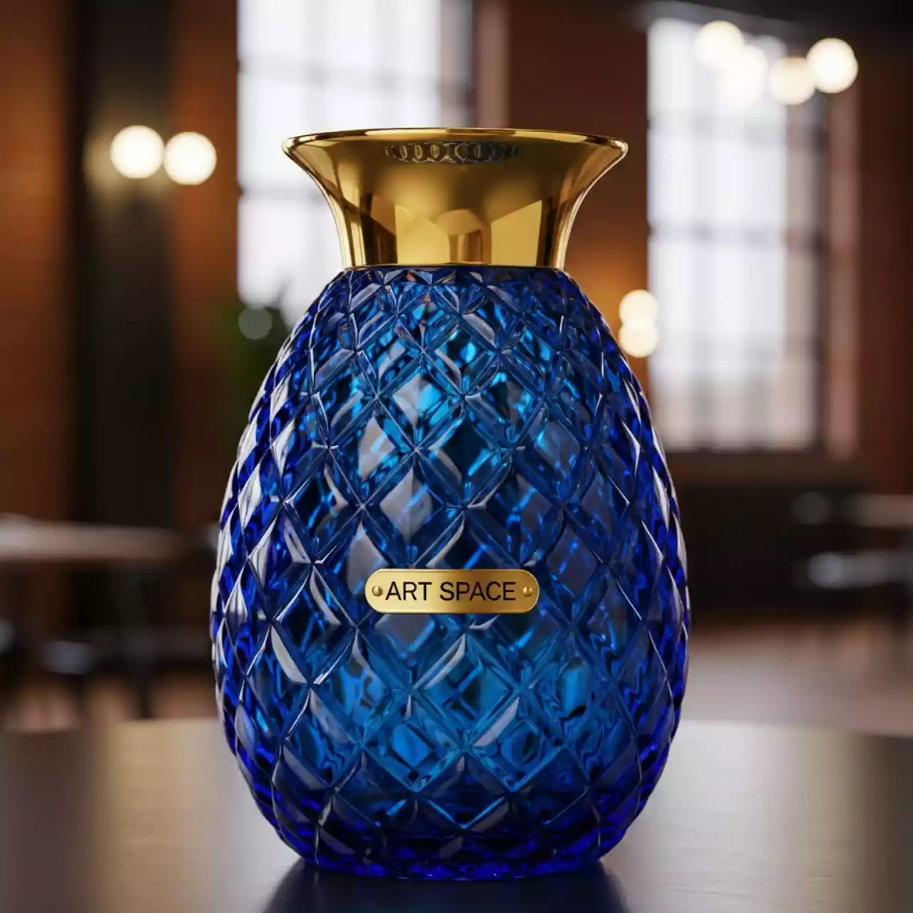 Аренда Бокал Ананас голубой с золотом на Имеретинской набережной — ART SPACE