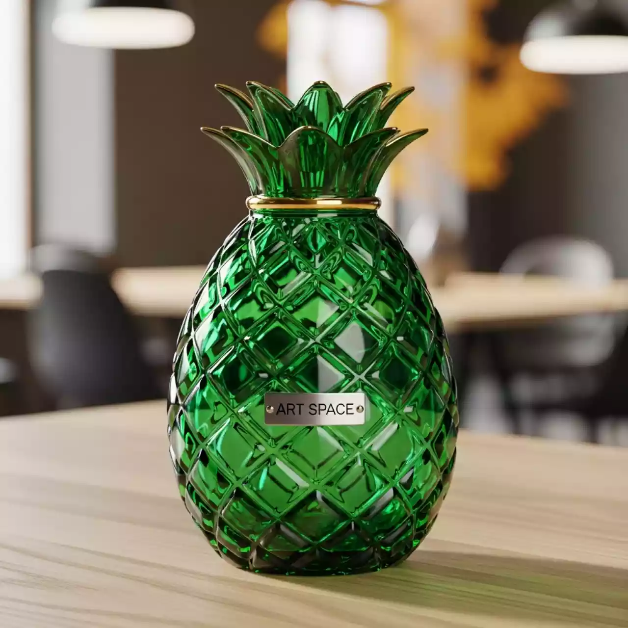 Аренда Бокал Ананас зеленый с золотом в ресторане «Магадан» — ART SPACE