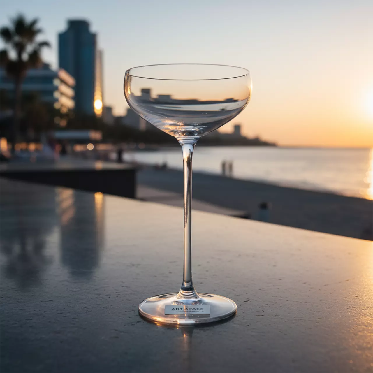 Аренда Бокал блюдце Bistro под шампанское 265 мм на пляже «Маяк» — ART SPACE