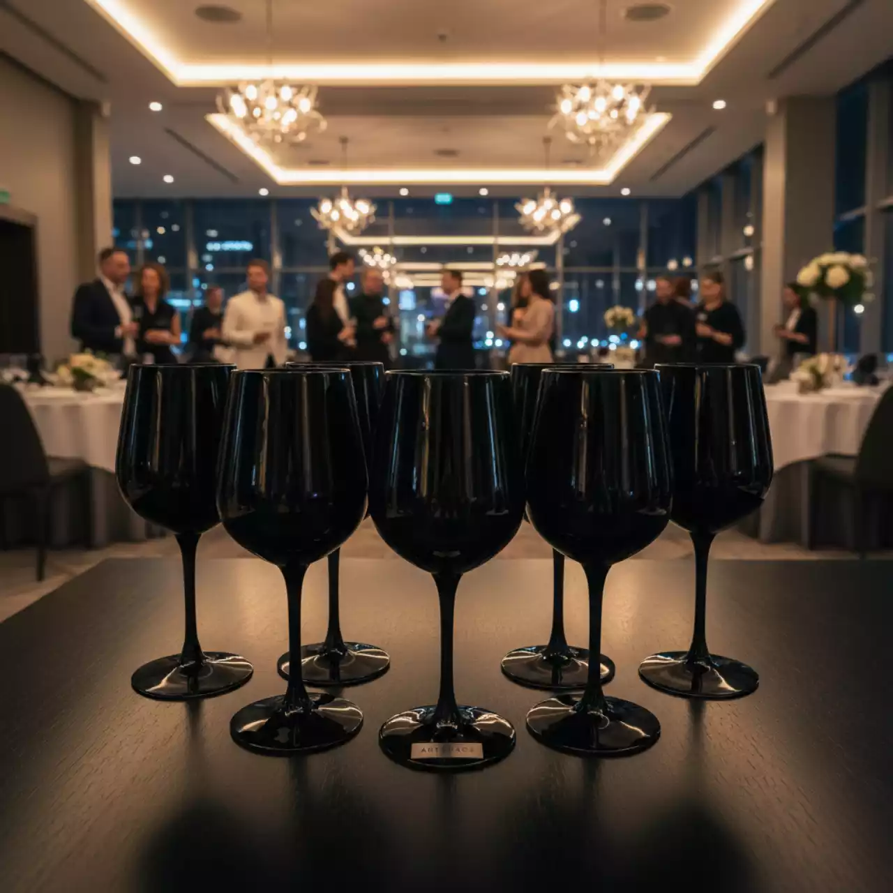 Аренда Бокал черный БЕНУАР для вина в банкетном зале «Дельфин» — ART SPACE