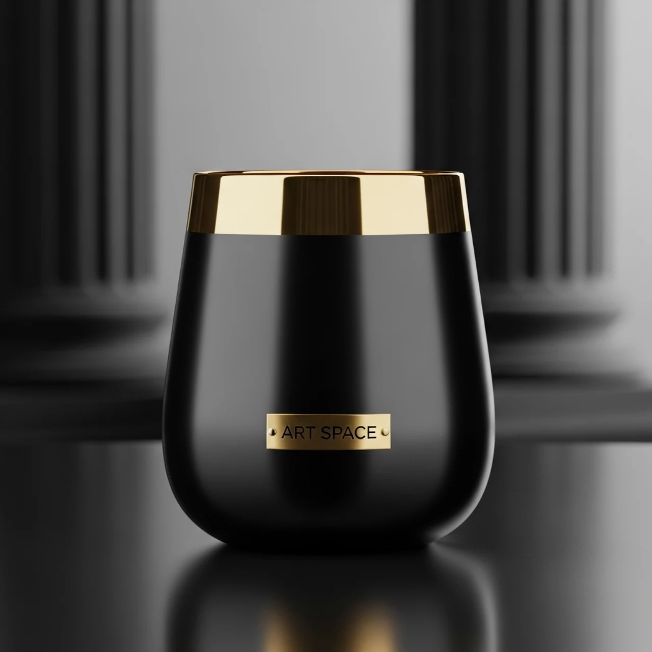 Аренда Бокал черный с золотым кантом Кения 300 мл в Поляна 1389 Отель и Спа — ART SPACE