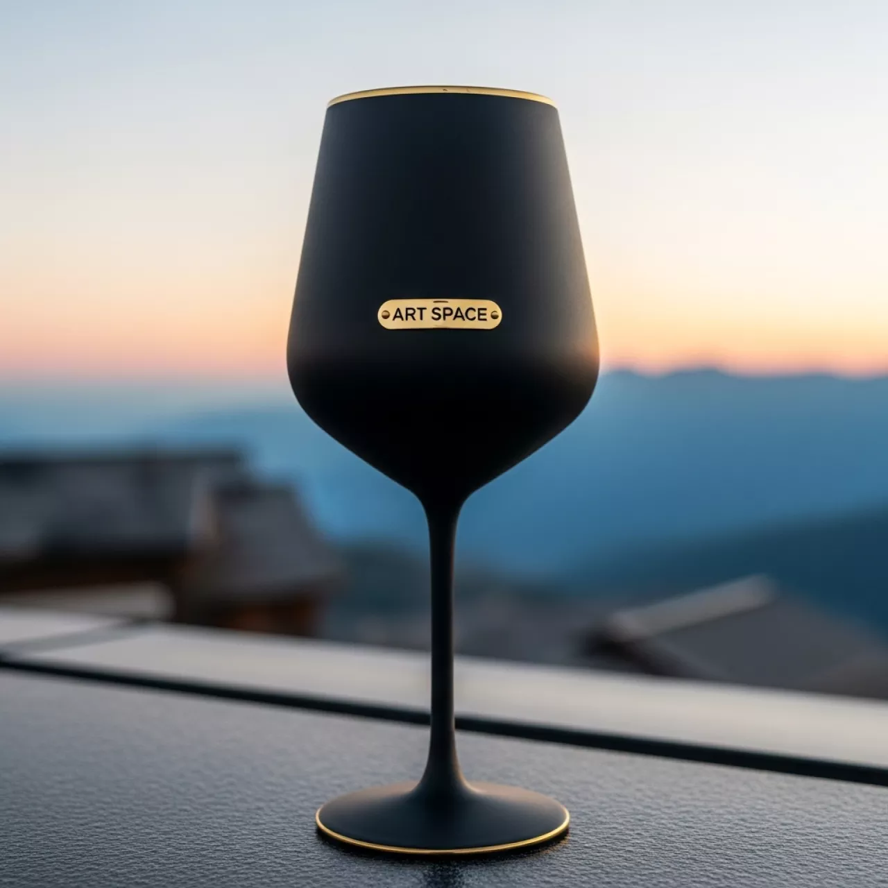 Аренда Бокал черный с золотым кантом Кения 300 мл в Rixos Krasnaya Polyana — ART SPACE