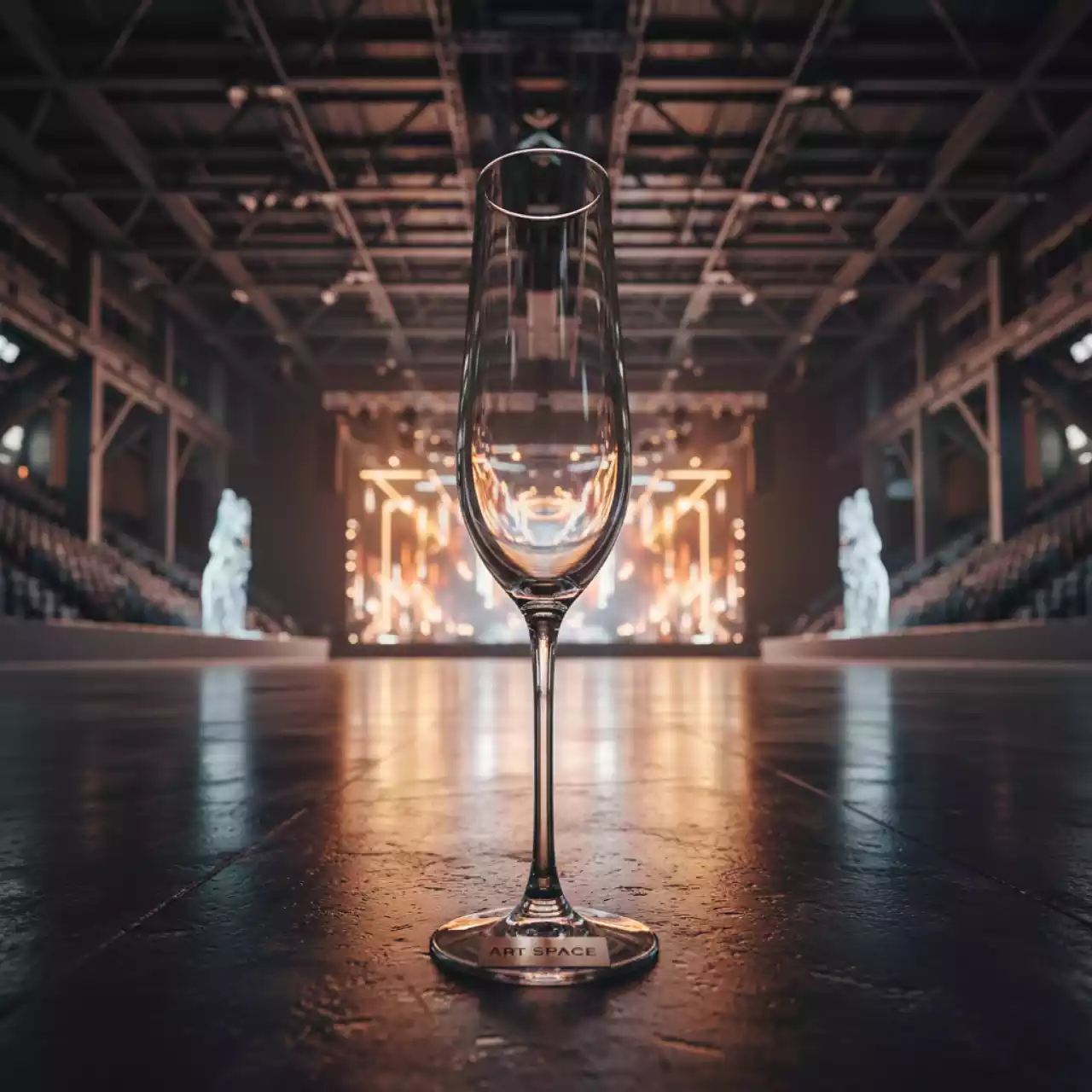 Аренда Бокал для шампанского хрустальный 190 мл в ледовом дворце «Роза Хутор» — ART SPACE