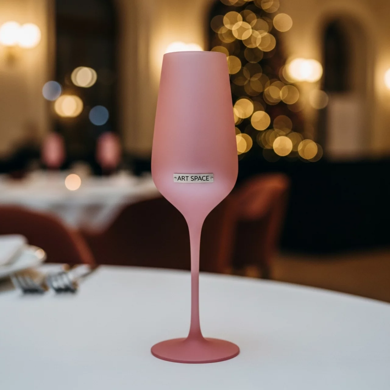 Аренда Бокал для шампанского розовый шелк Люксор в ресторане «La Terrazza» — ART SPACE