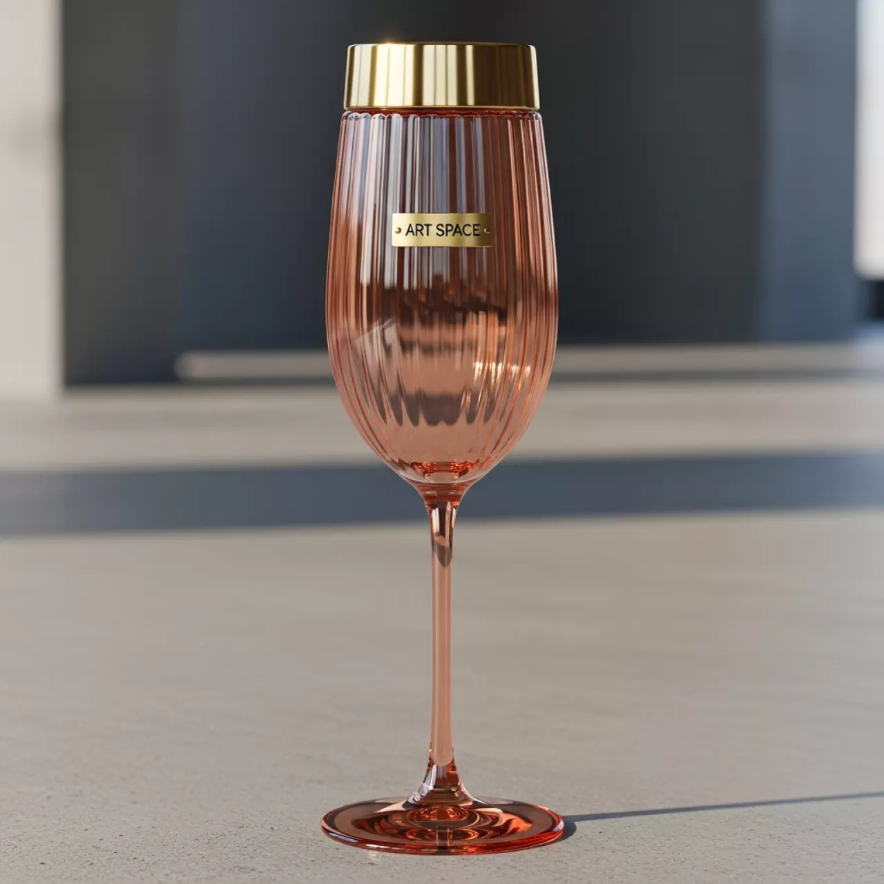 Аренда Бокал для шампанского Верона персиковый Gold 250 мл в Cosmos Sochi Hotel — ART SPACE