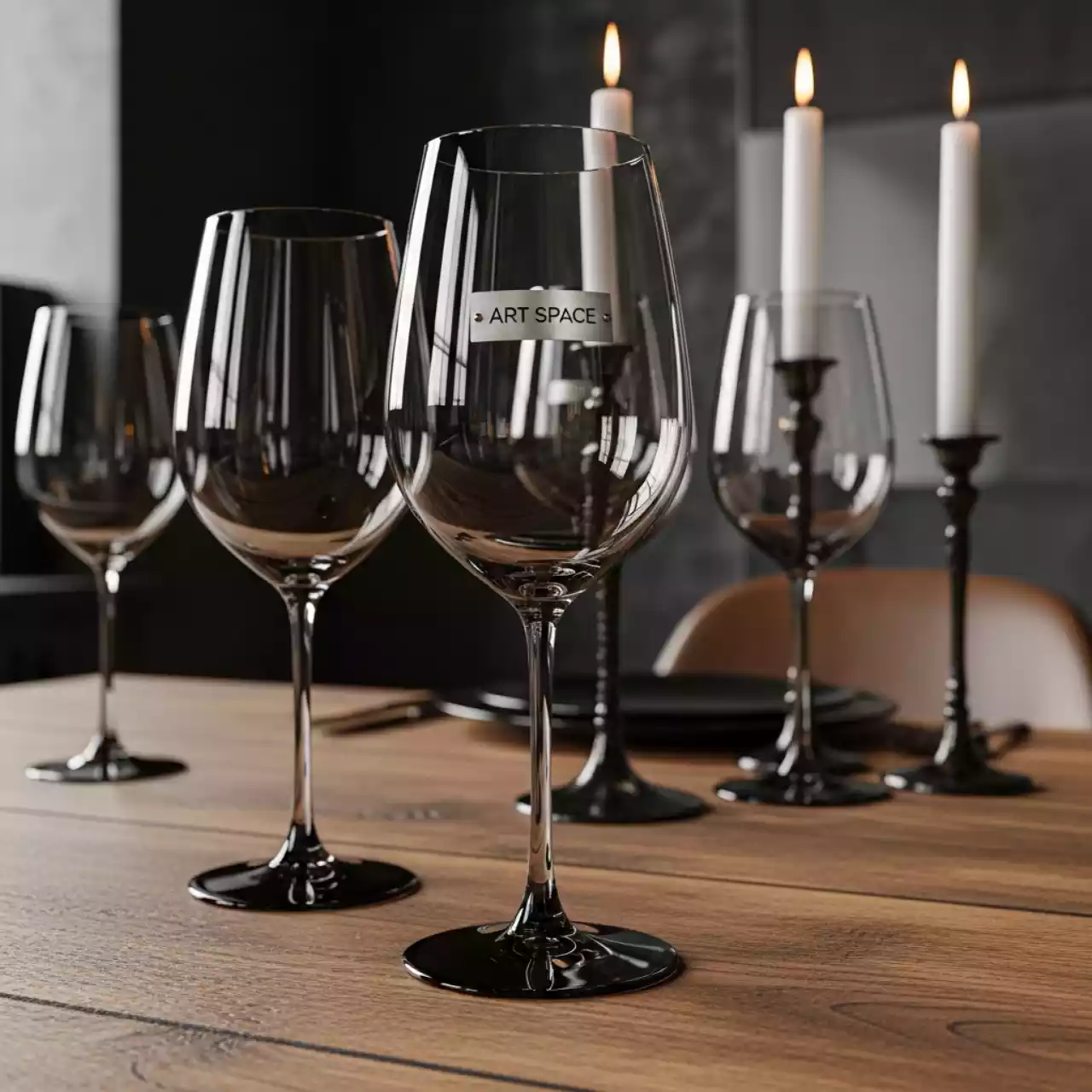 Аренда Бокал для вина Тринити Dark 390 мл стекло в Imeretinskiy Hotel — ART SPACE