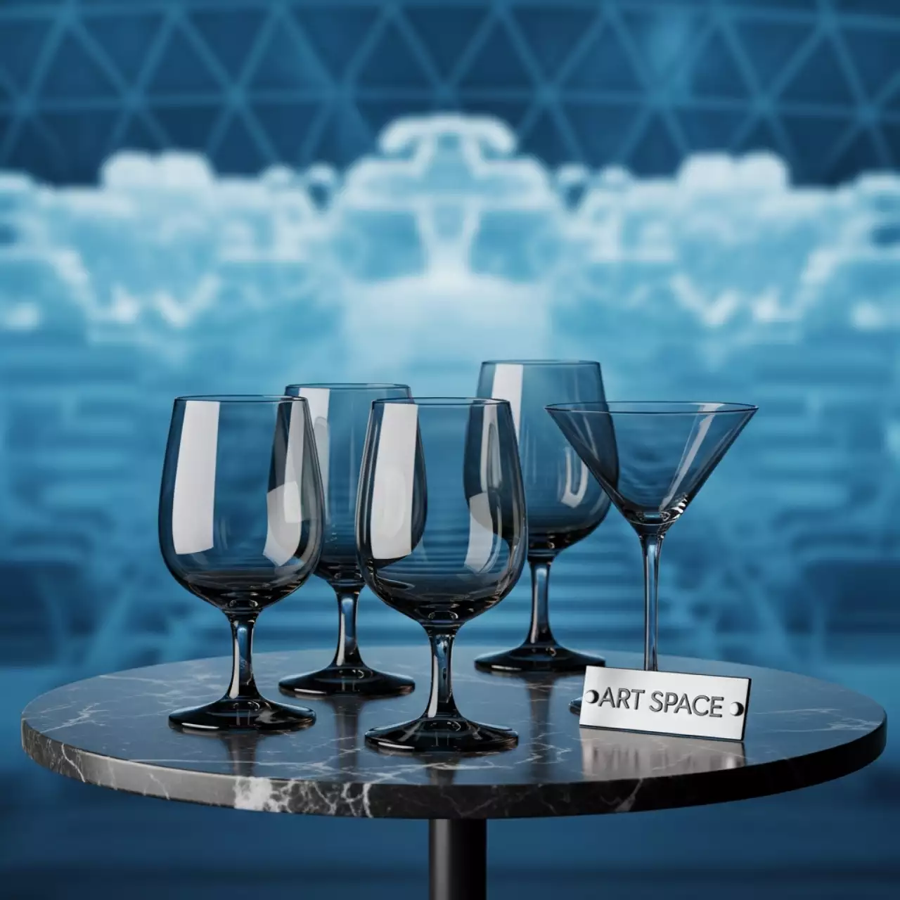 Аренда Бокал дымчатый Эванс набор из 3 с бокалом мартини в ледовом дворце «Большой» — ART SPACE