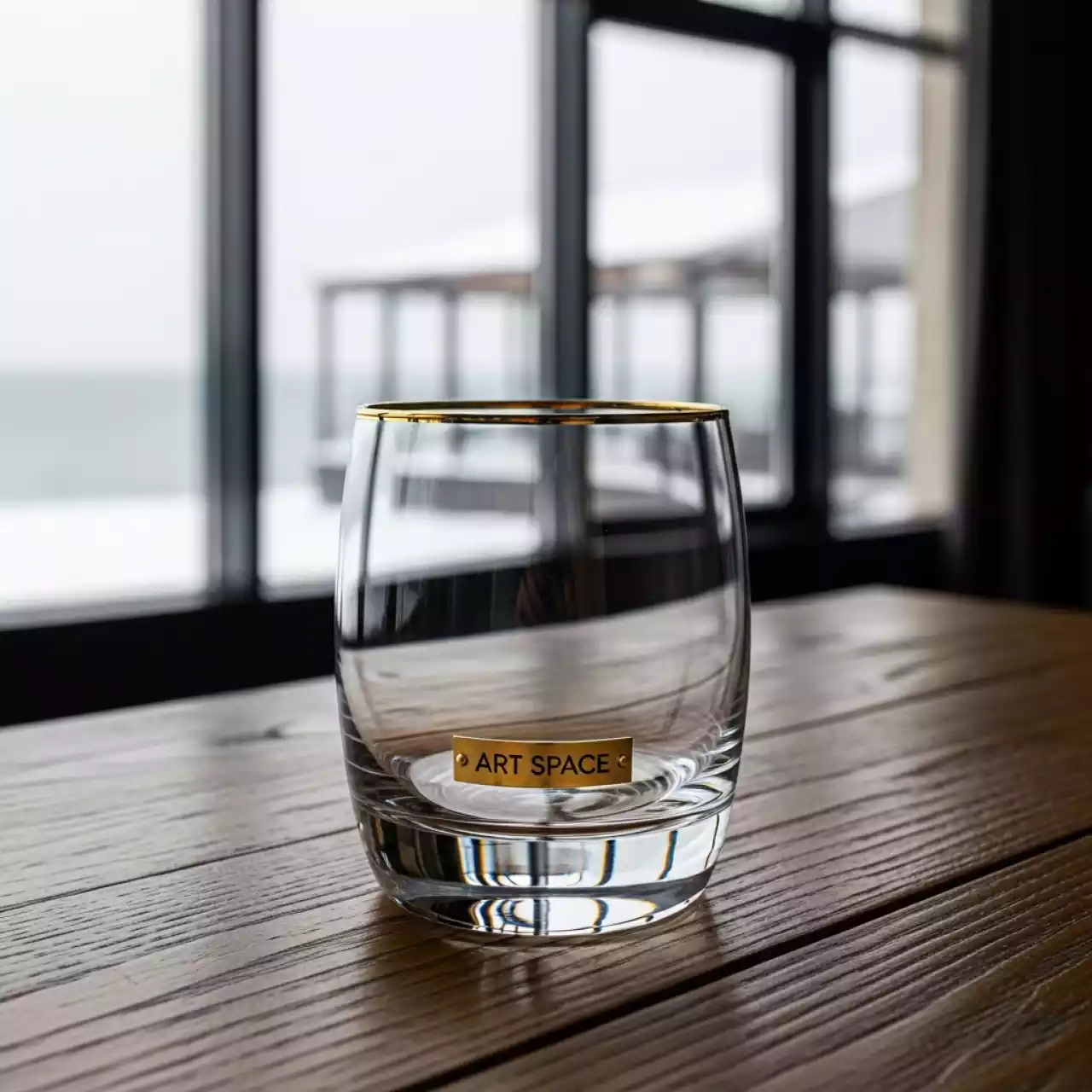 Аренда Бокал Эванс 300 мл прозрачный с золотым кантом на пляжных клубах Хосты — ART SPACE