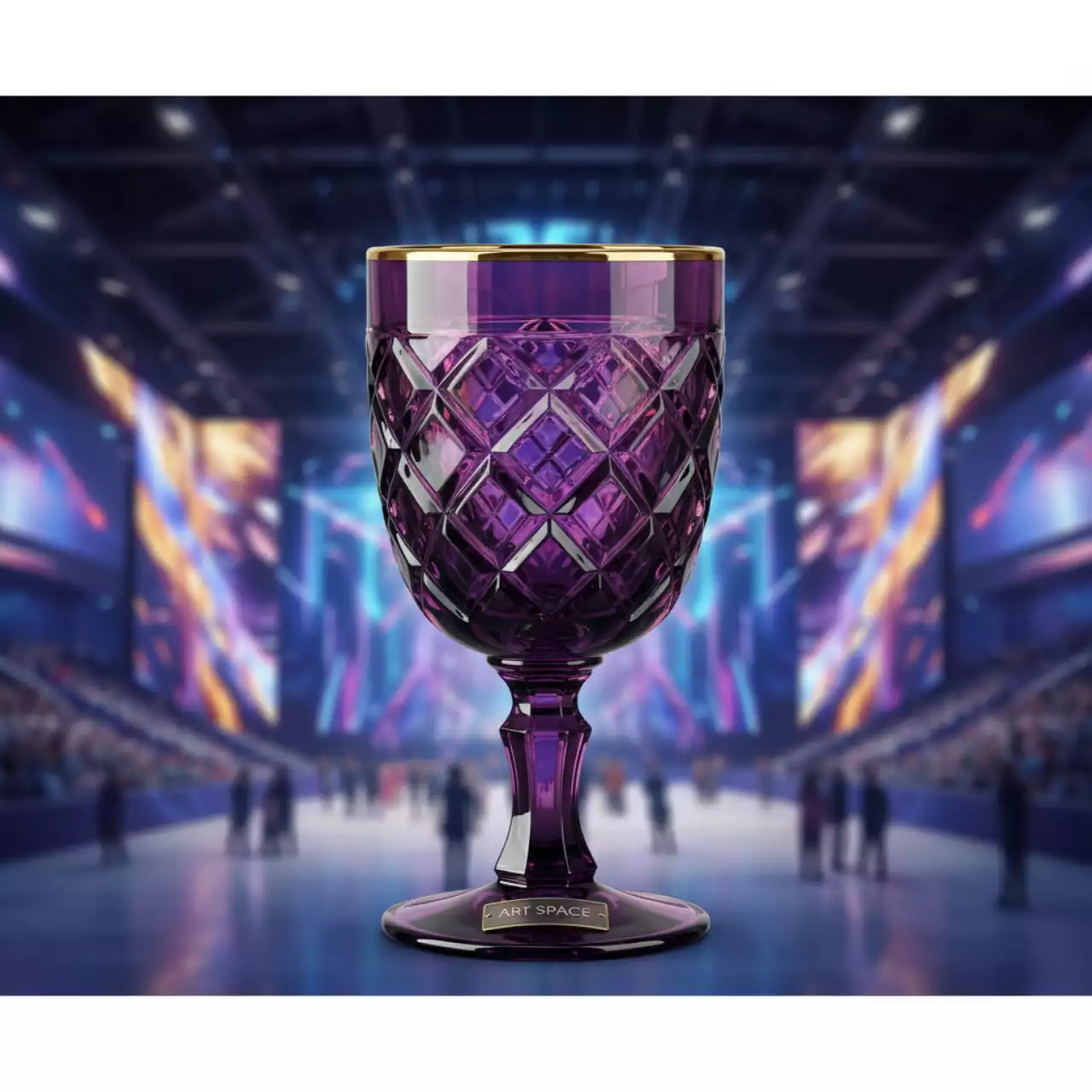 Аренда Бокал фиолетовый с золотой каймой Кения 200 мл в Ледовом дворце «Айсберг» — ART SPACE