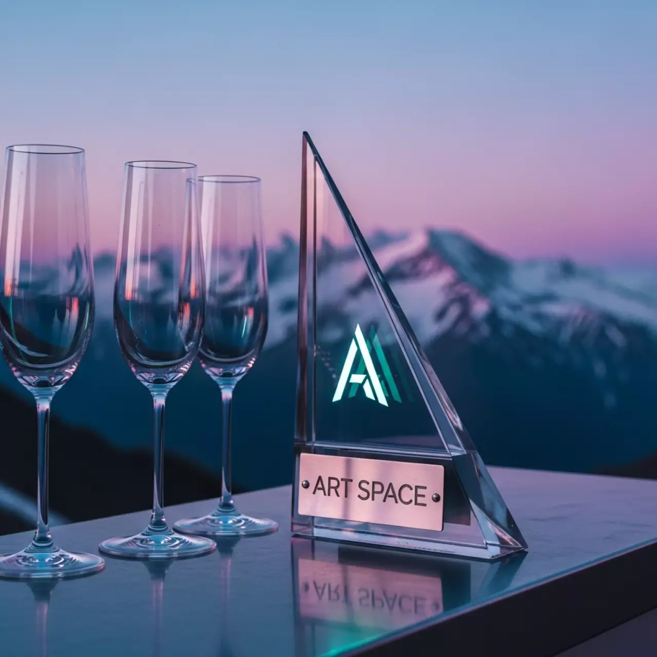 Аренда Бокал флюте для шампанского Open Up Chef & Sommelier VIP на площадке Rosa Peak (2320м) — ART SPACE