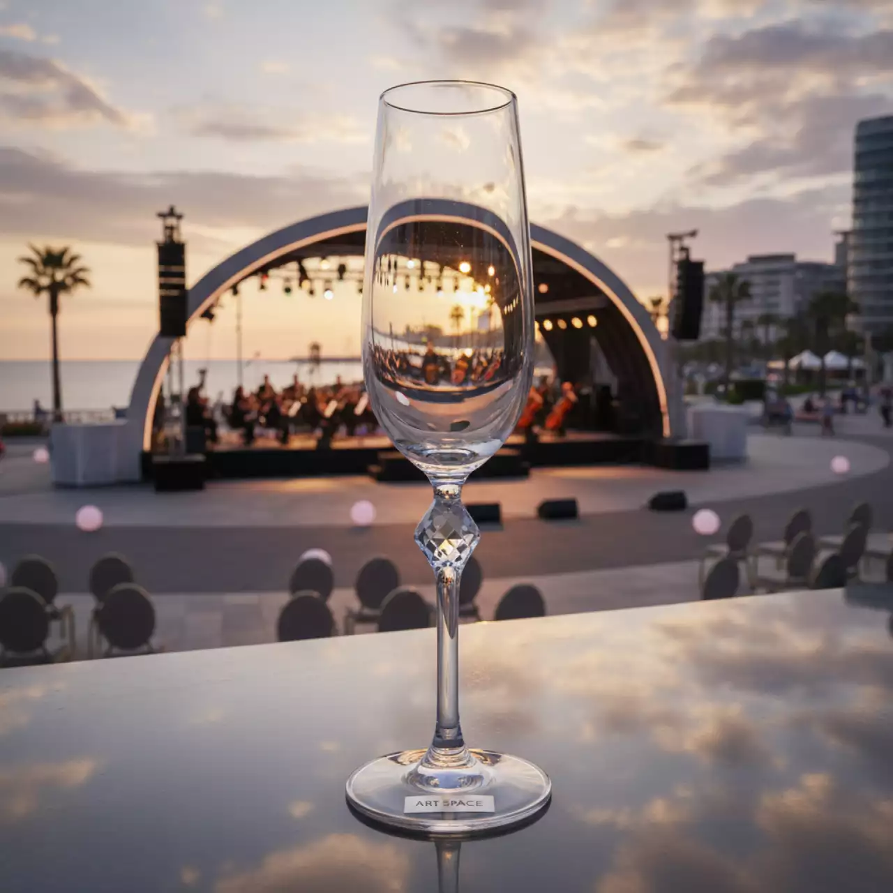 Аренда Бокал флюте хрустальное стекло 150 мл на Имеретинской набережной — ART SPACE