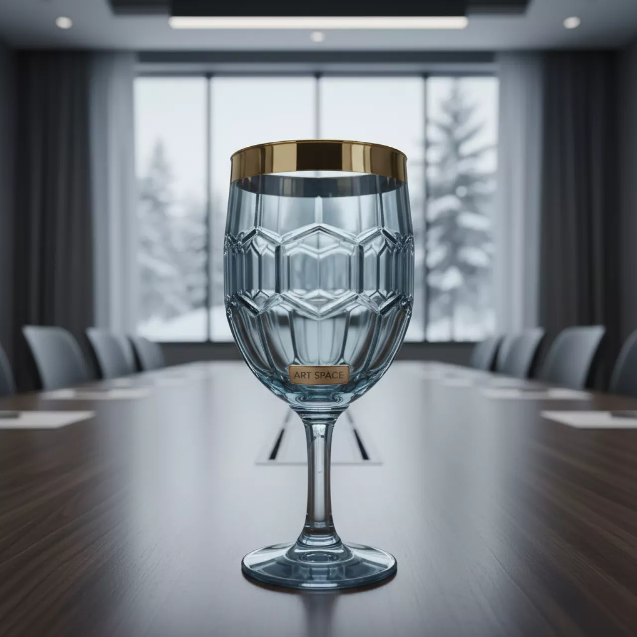 Аренда Бокал голубой с золотой каймой Кения 200 мл в санатории «Октябрьский» — ART SPACE