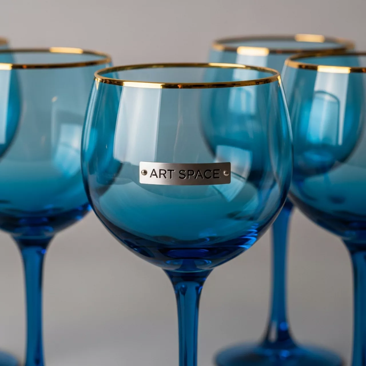 Аренда Бокал голубой с золотой каймой Кения 300 мл в Swissôtel Resort Sochi Kamelia — ART SPACE