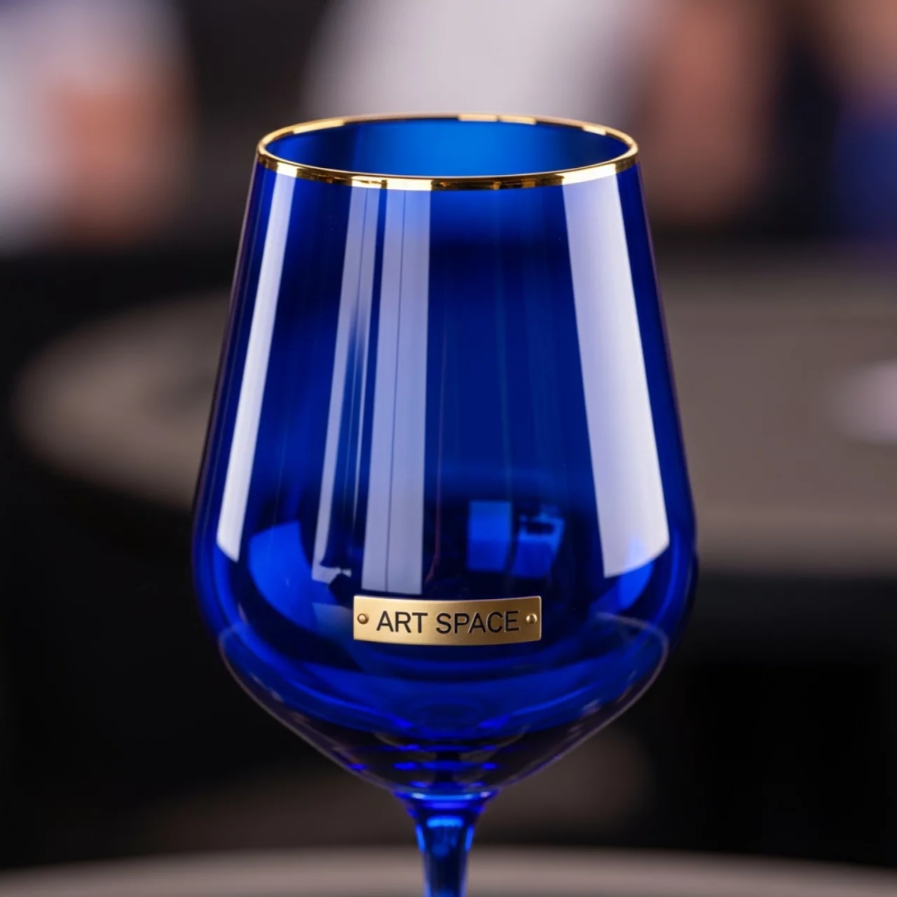 Аренда Бокал Кения голубой с золотой каймой 200 мл в ресторане «Сыроварня» — ART SPACE