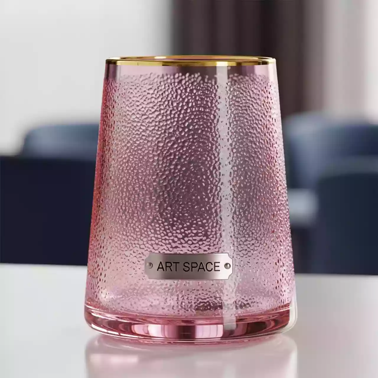 Аренда Бокал Кения розовый с золотым кантом 300 мл в Radisson Blu Resort & Congress Centre — ART SPACE