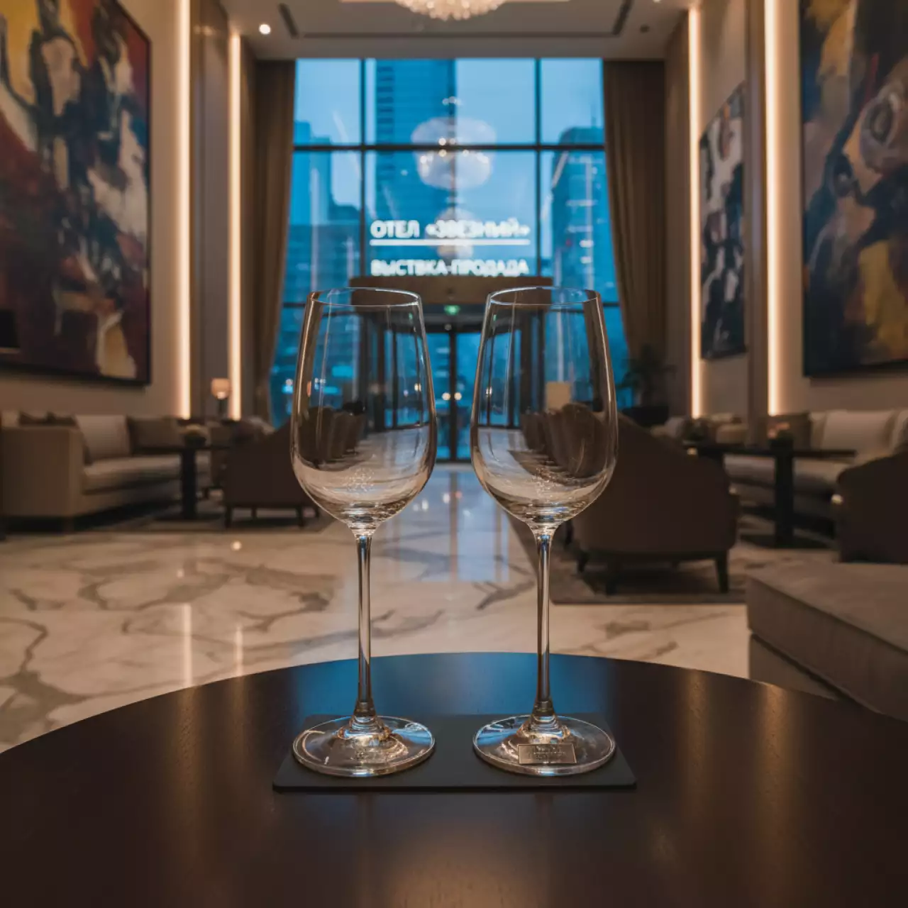 Аренда Бокал прозрачный Эванс набор из 2 в отеле «Звездный» — ART SPACE
