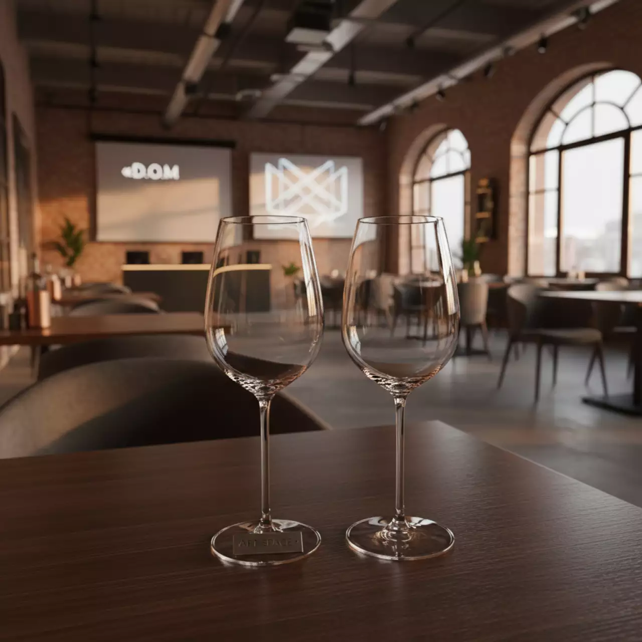 Аренда Бокал розовый Эванс набор из 2 в ресторане «D.O.M» — ART SPACE