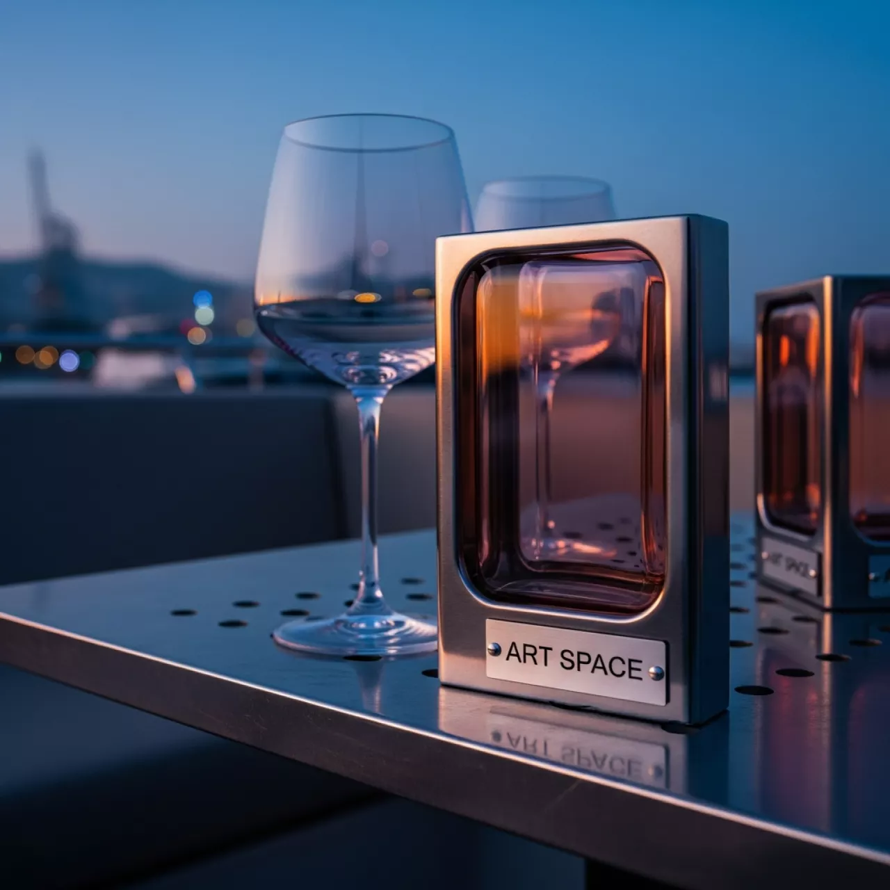 Аренда Бокал розовый Килиан набор из 2 на VIP теплоходе (Морпорт Сочи) — ART SPACE