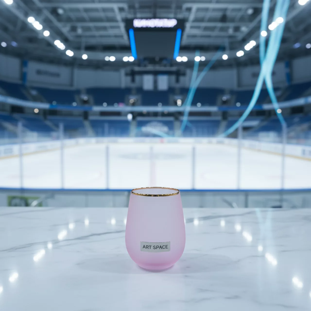 Аренда Бокал розовый с золотым кантом Кения 200 мл в Ледовом дворце «Айсберг» — ART SPACE