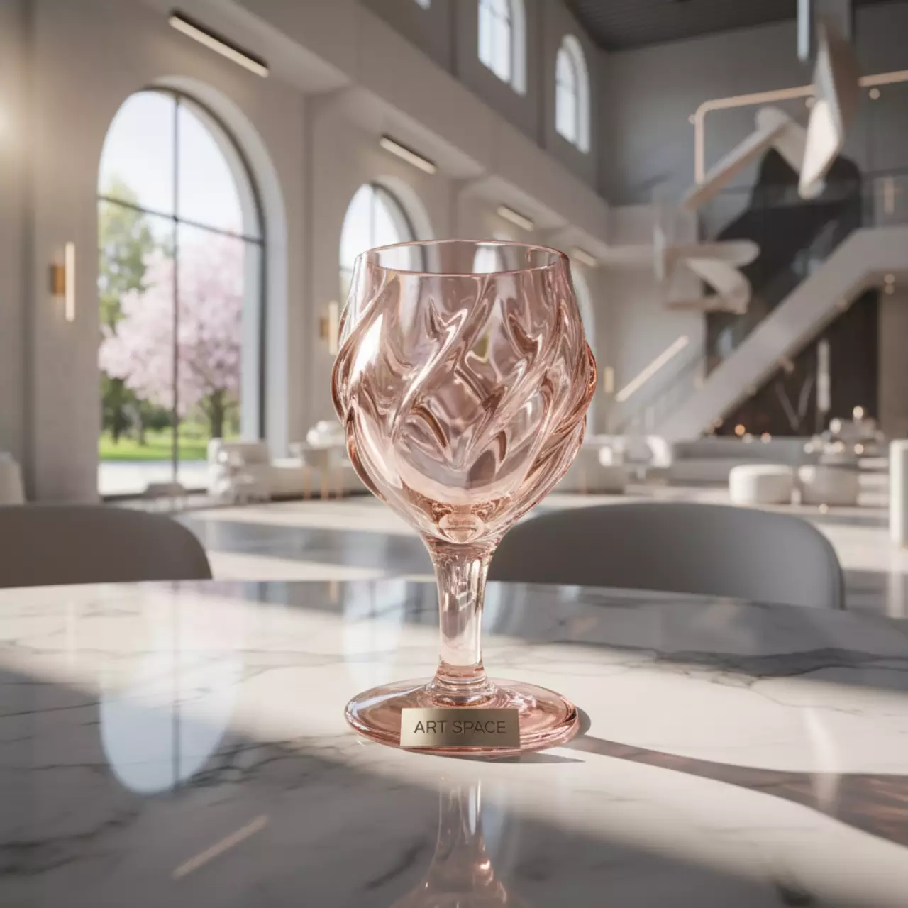 Аренда Бокал розовый шелк Люксор в Керлинговом центре «Ледяной куб» — ART SPACE