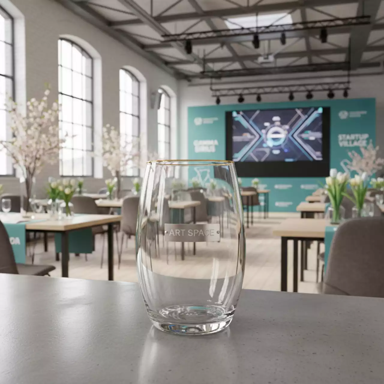 Аренда Бокал с золотым кантом Кения 300 мл в Gamma Sirius — ART SPACE