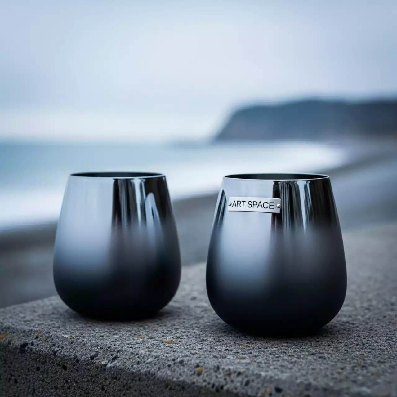 Аренда Бокал серебряный градиент Килиан набор из 2 на пляжных клубах Хосты — ART SPACE