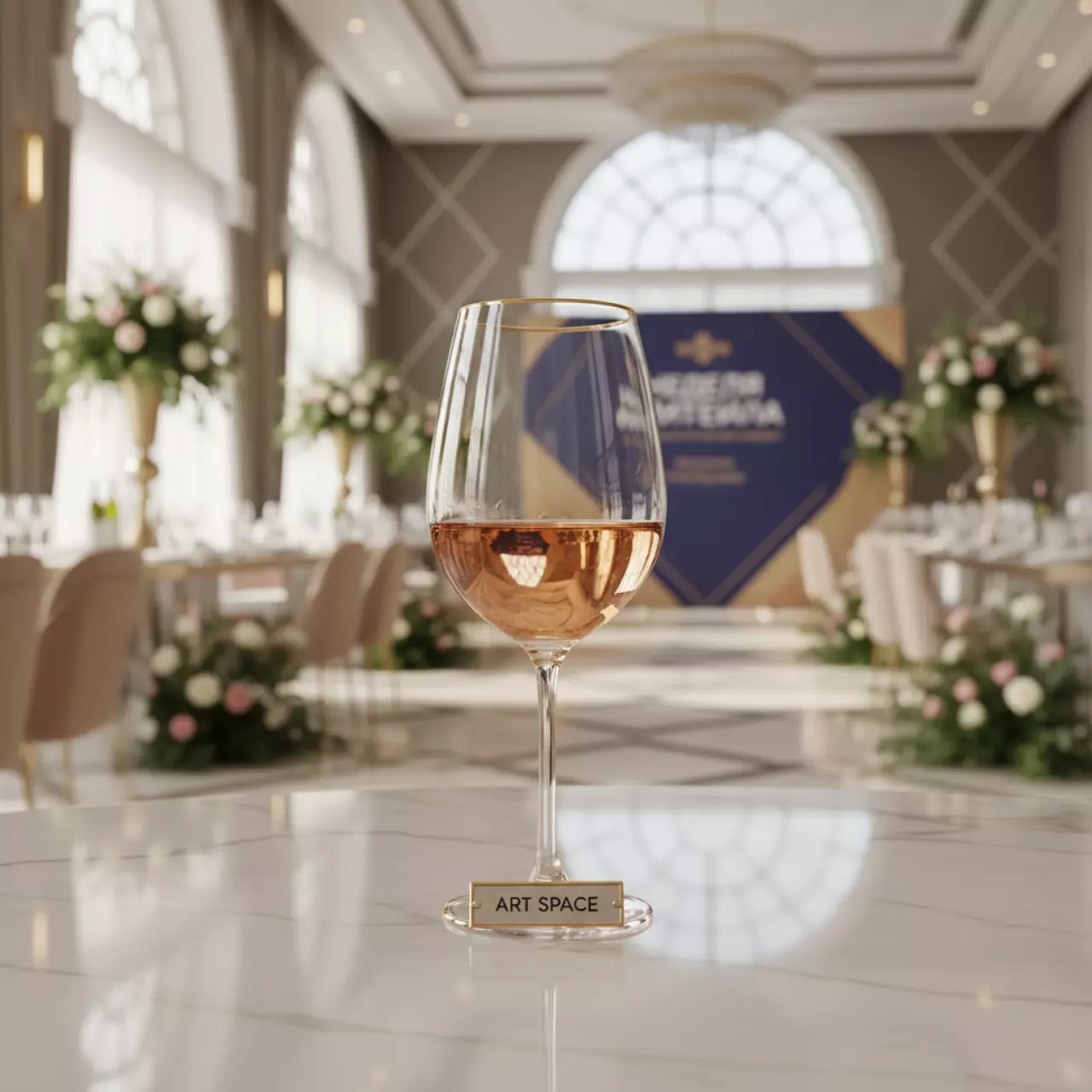 Аренда Бокал Верона персиковый gold 430 мл в банкетном зале «Дельфин» — ART SPACE