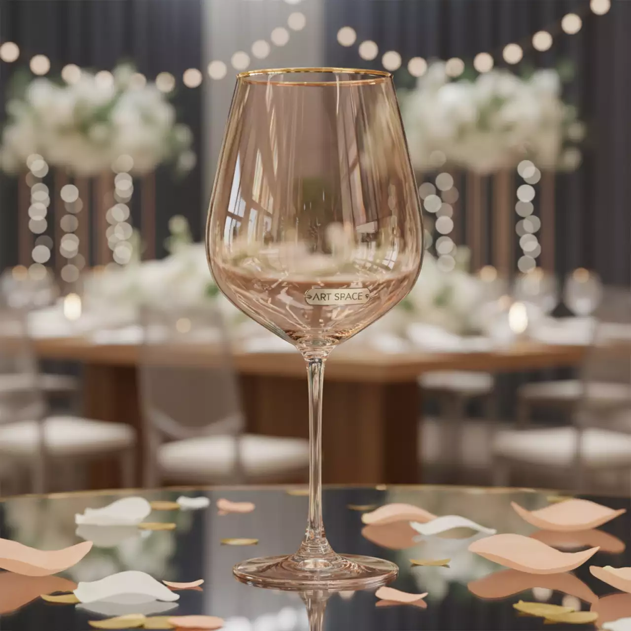Аренда Бокал Верона персиковый gold кант 550 мл в санатории «Заполярье» — ART SPACE