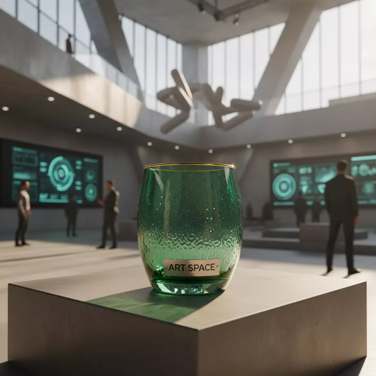 Аренда Бокал зелёный с золотым кантом Кения 300 мл в VK Stadium Sirius — ART SPACE