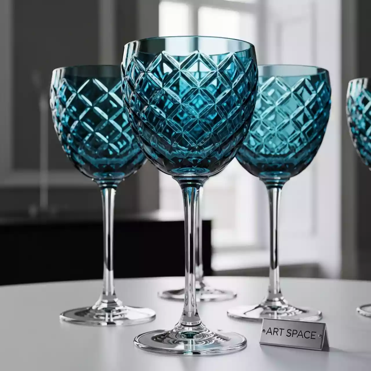 Аренда Бокалы ананас голубые в усадьбе Голицына — ART SPACE