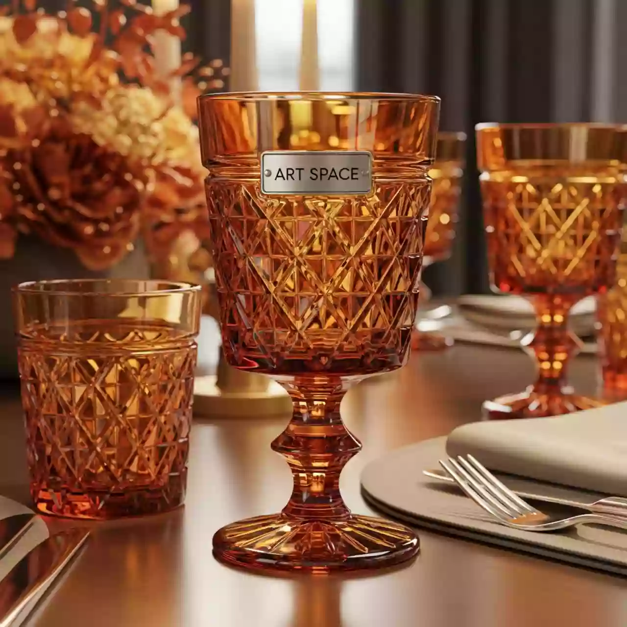 Аренда Бокалы Даймонд янтарный этюд в Поляна 1389 Отель и Спа — ART SPACE