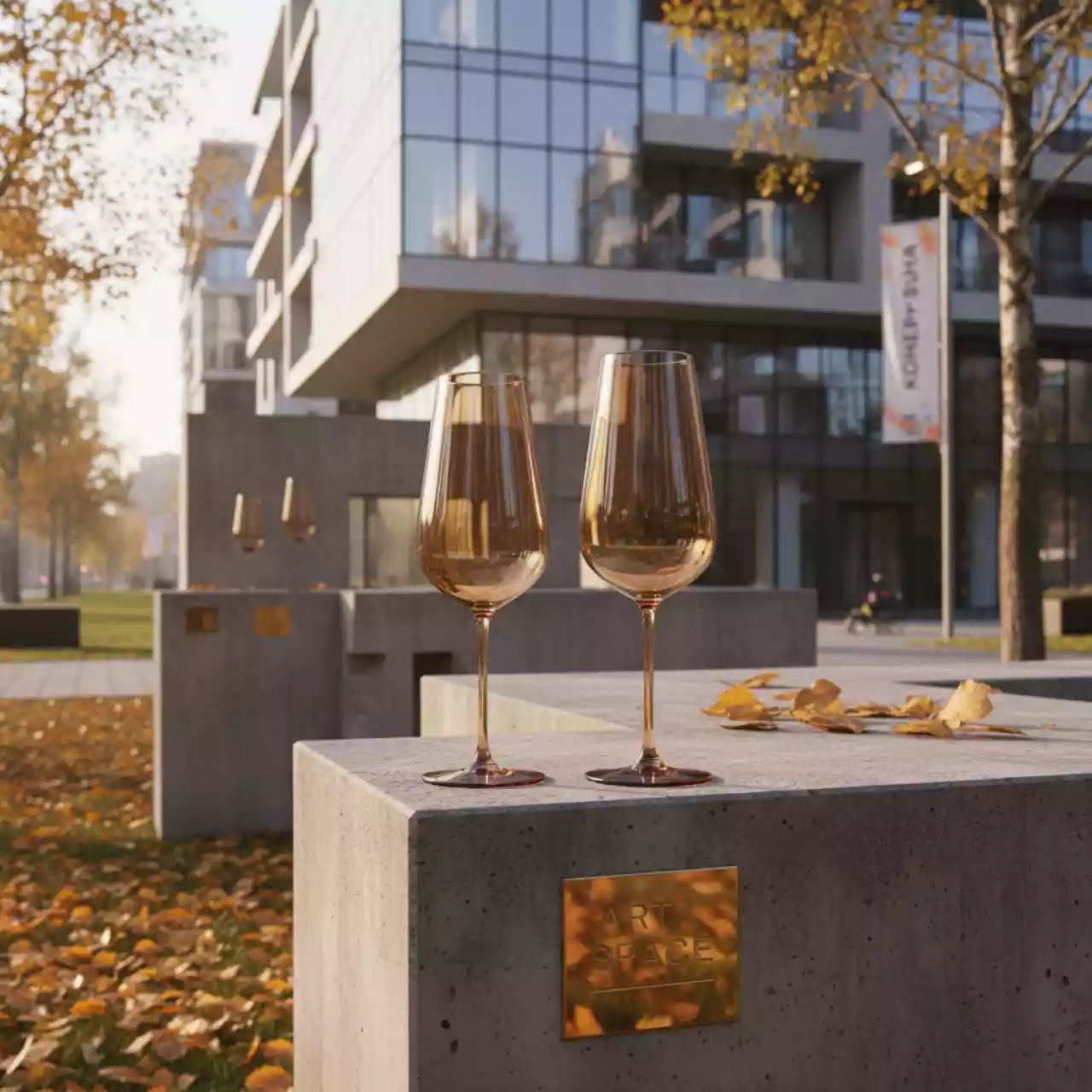 Аренда Бокалы флюте карамельные МЮССЕ набор из 2 в парке «Ривьера» — ART SPACE