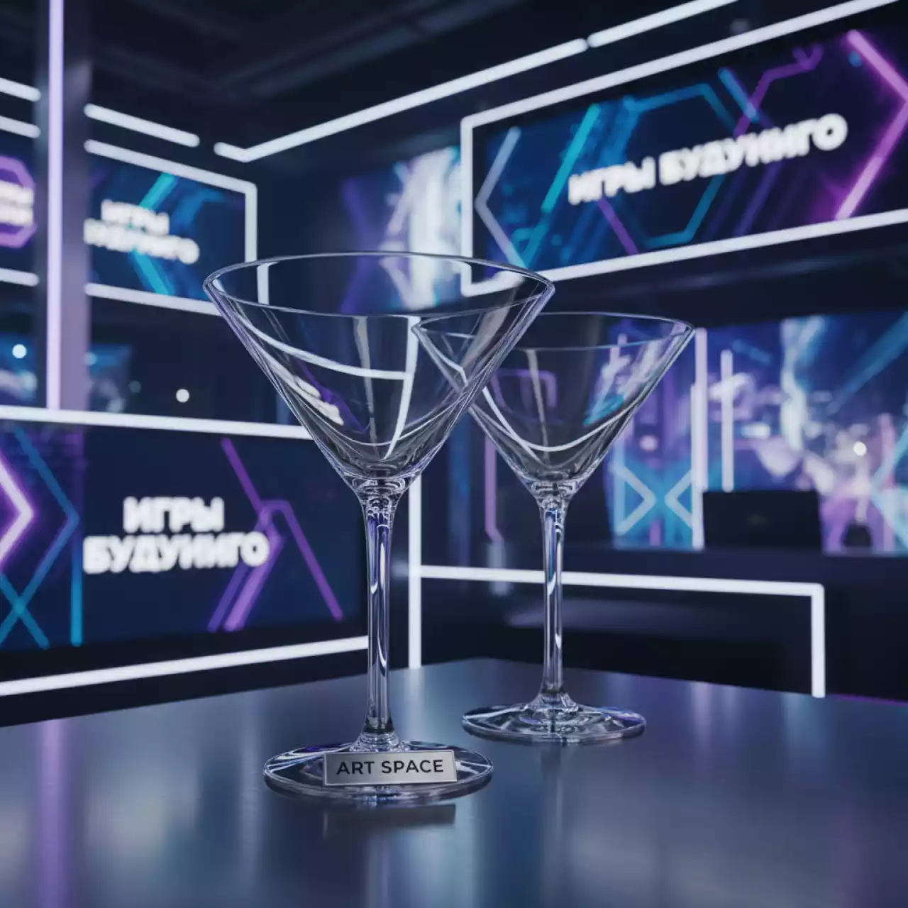 Аренда Бокалы прозрачные Мюссе с мартинкой набор из 2 в казино «Сочи» — ART SPACE