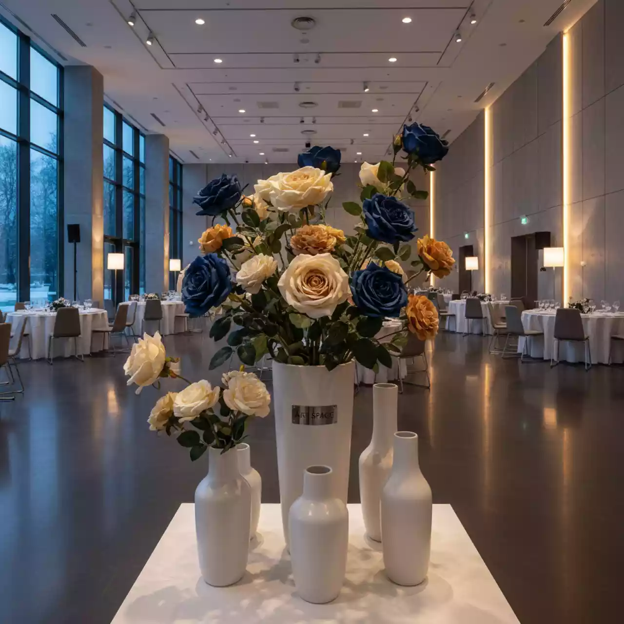 Аренда букетов искусственных роз в конгресс-холле отеля Жемчужина — ART SPACE