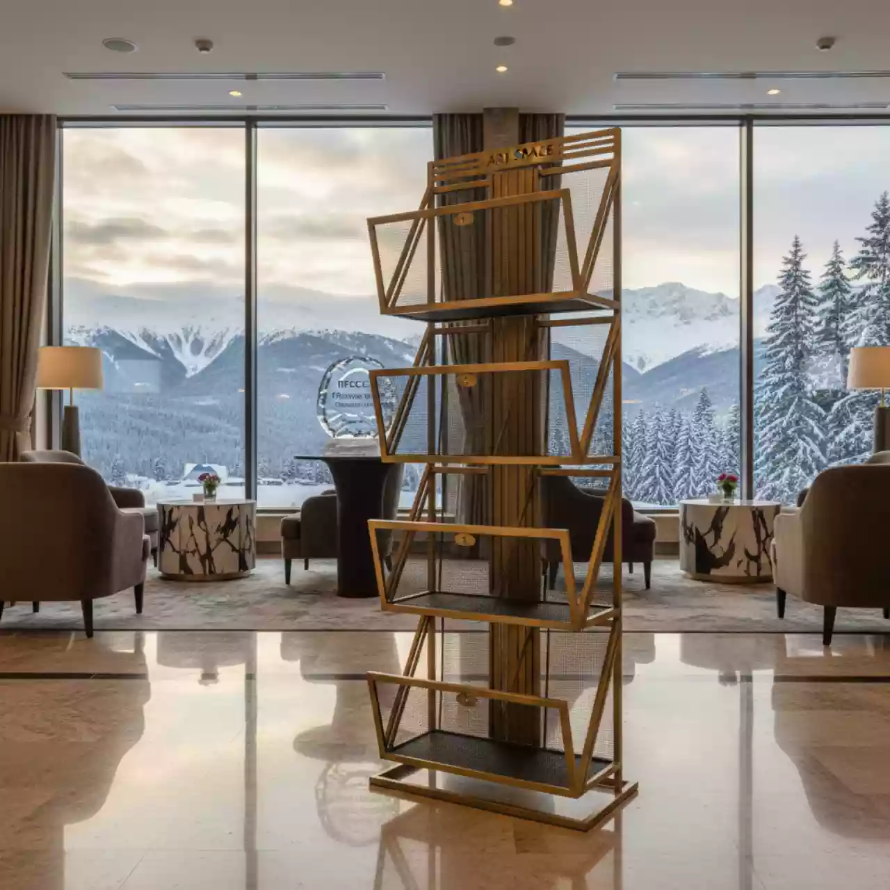 Аренда Буклетница мобильная сетчатая на 4 кармана в Поляна 1389 Отель и Спа — ART SPACE