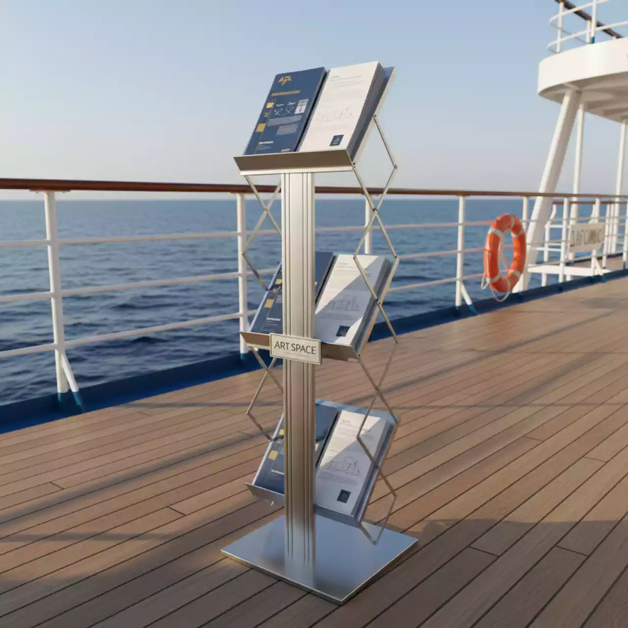 Аренда Буклетница Зигзаг на теплоходе «Дагомыс» — ART SPACE