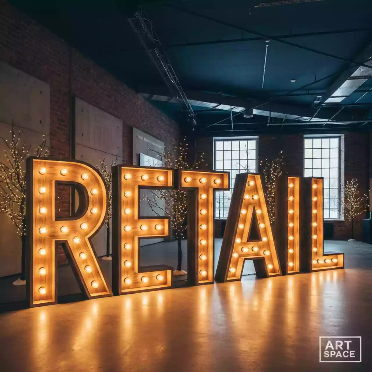 Аренда Буквы световые деревянные с лампочками в Radisson Blu Resort & Congress Centre — ART SPACE