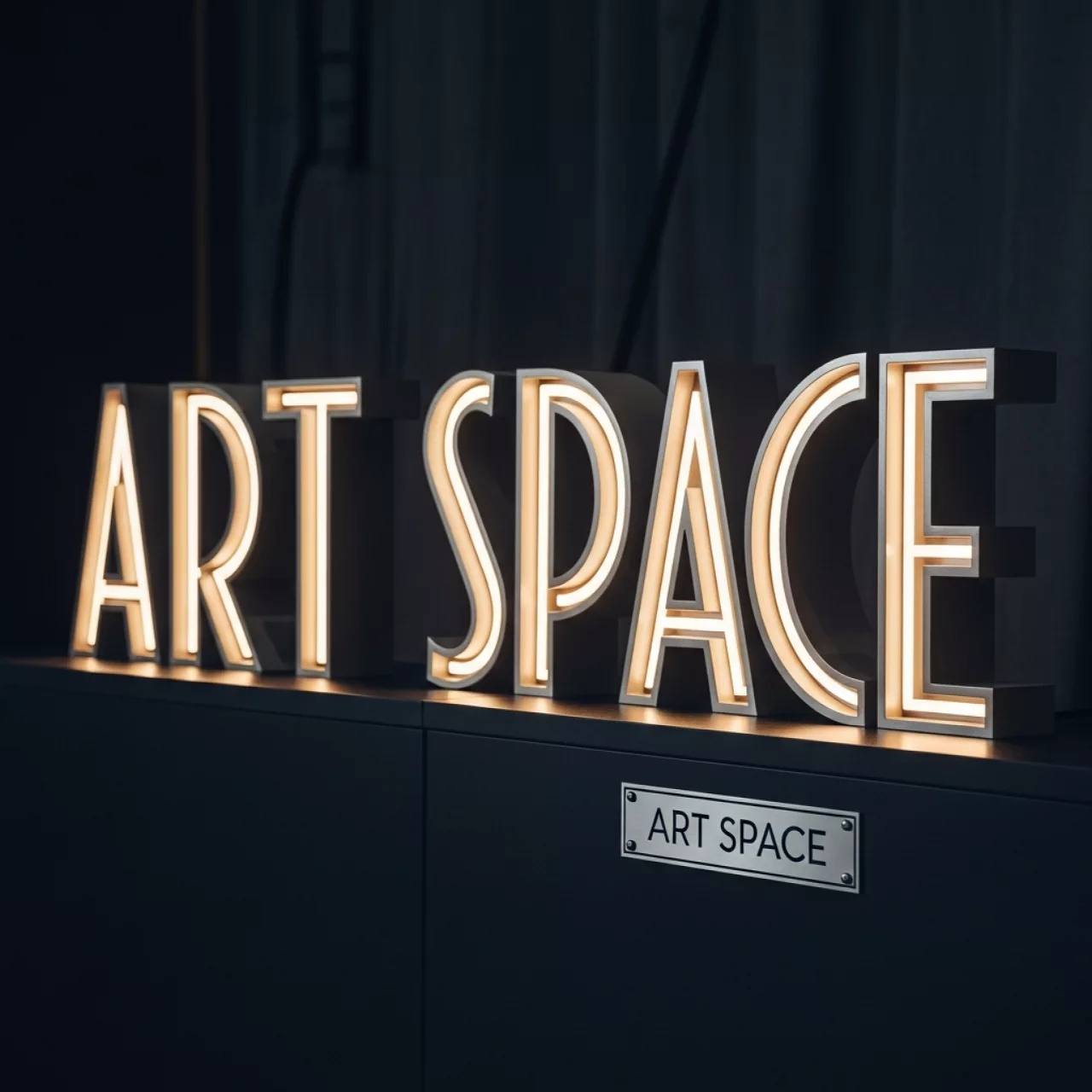 Аренда Буквы световые Магнит Косметик в Boutique Hotel PORTUM 1905 — ART SPACE