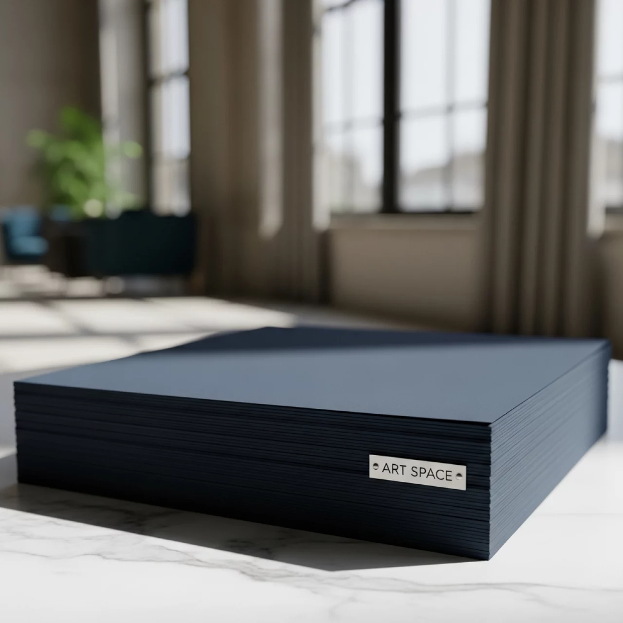 Аренда Бумага дизайнерская TOUCH PAPER YD 320 г м² синий матовый 100 листов в Boutique Hotel PORTUM 1905 — ART SPACE